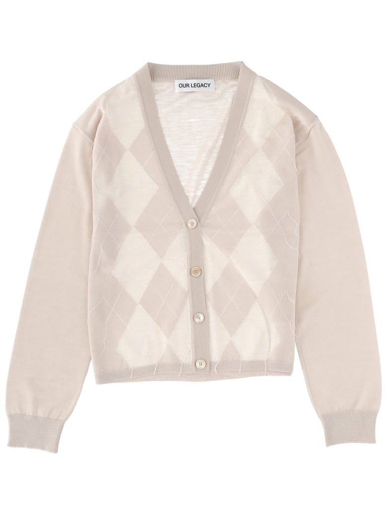 cropped fit wool cardigan by Selfnex