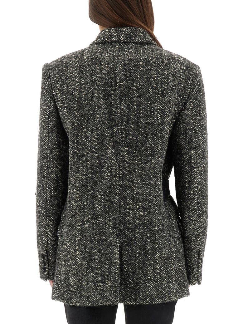 black virgin wool jacket by Selfnex