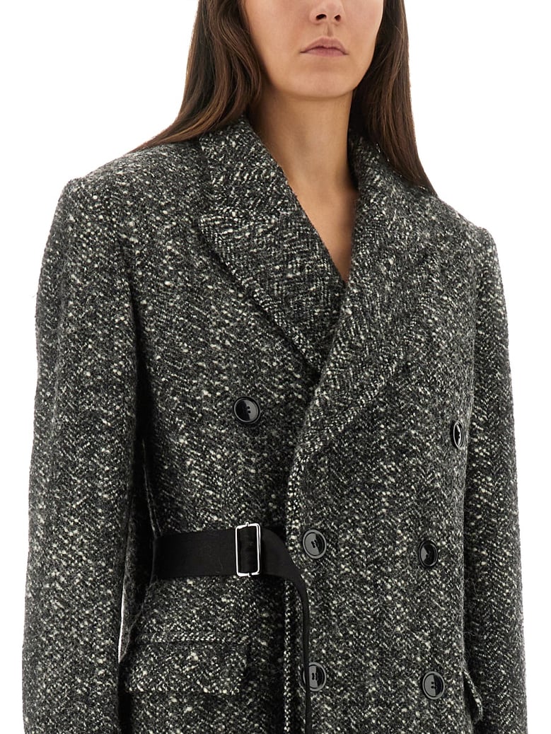 black virgin wool jacket by Selfnex