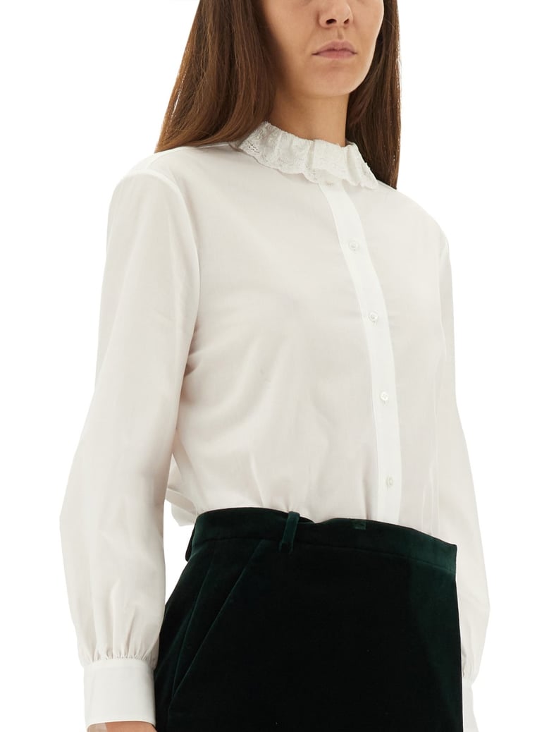 pierrot collar shirt by Selfnex
