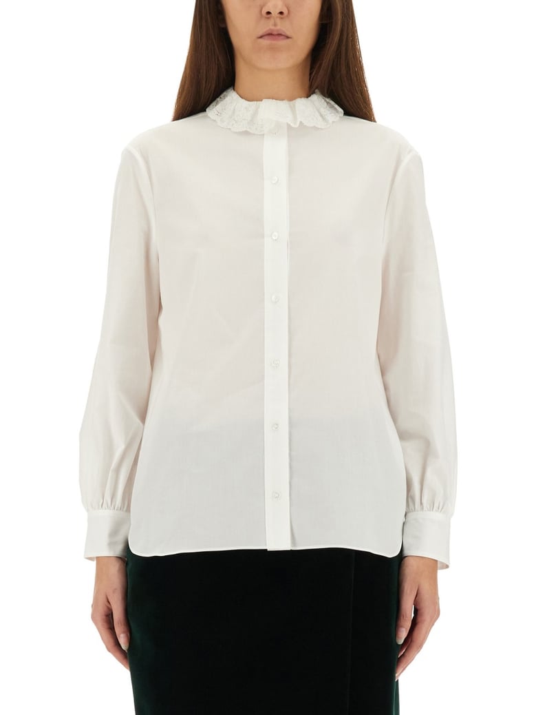 pierrot collar shirt by Selfnex