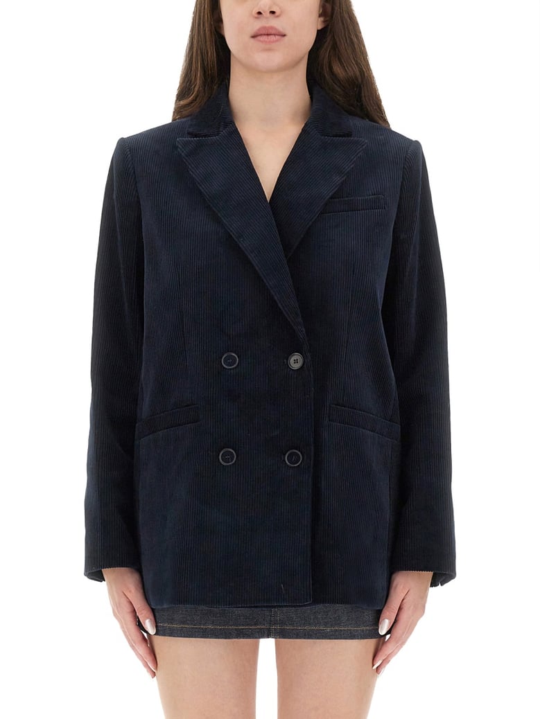 blue cotton jacket by Selfnex