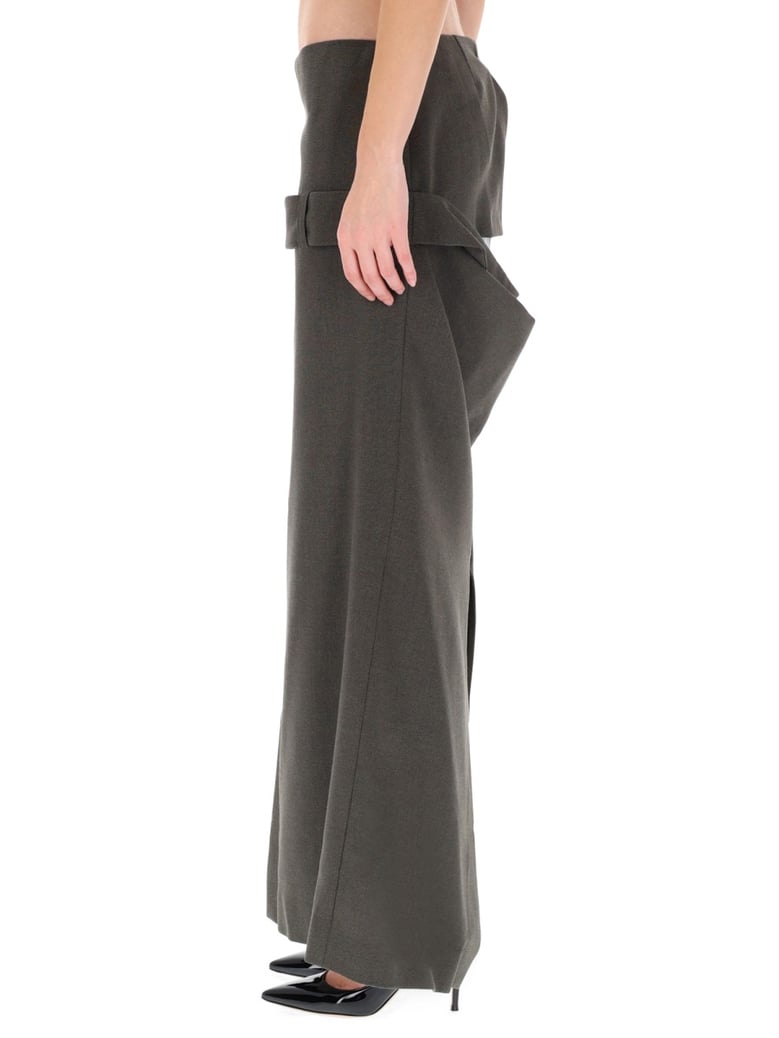 deconstructed skirt with martingale detail by Selfnex
