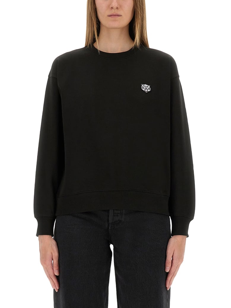 cotton sweatshirt with happy tiger patch by Selfnex