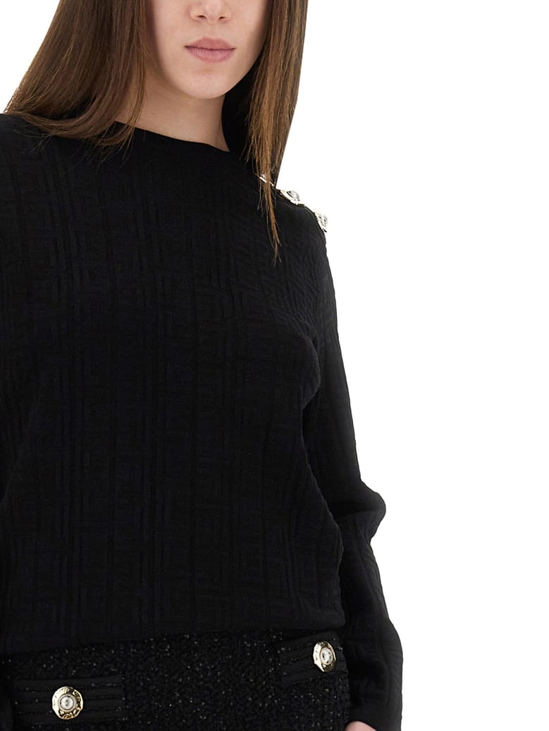 knitted top in black by Selfnex
