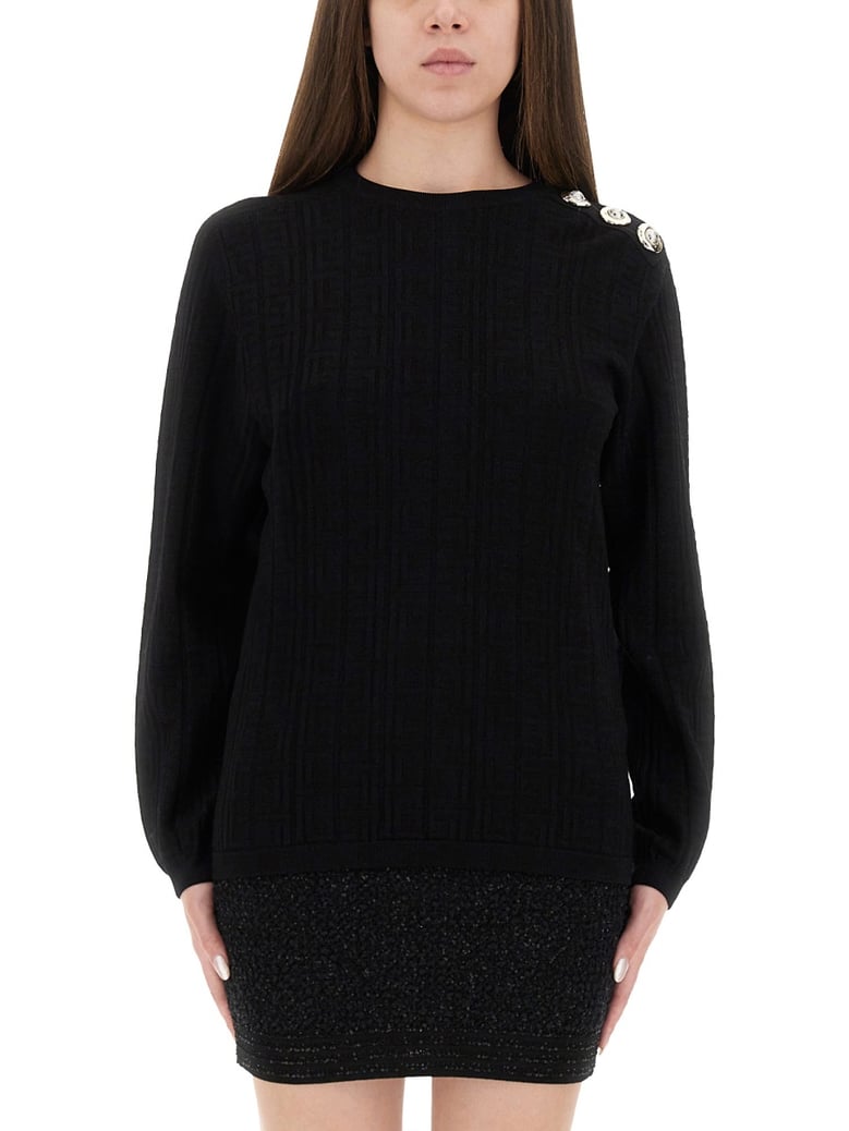 knitted top in black by Selfnex