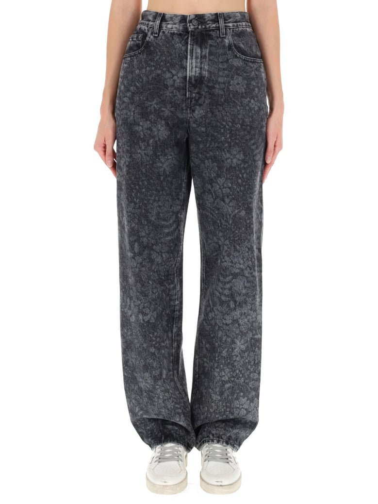 jeans with floral pattern by Selfnex