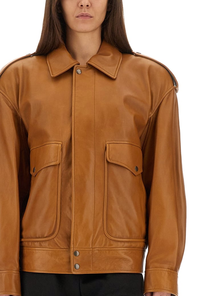 oversized leather jacket by Selfnex