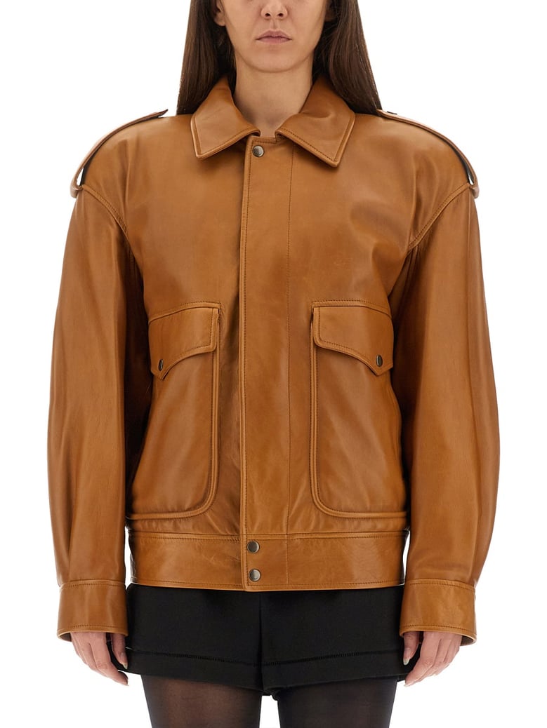 oversized leather jacket by Selfnex