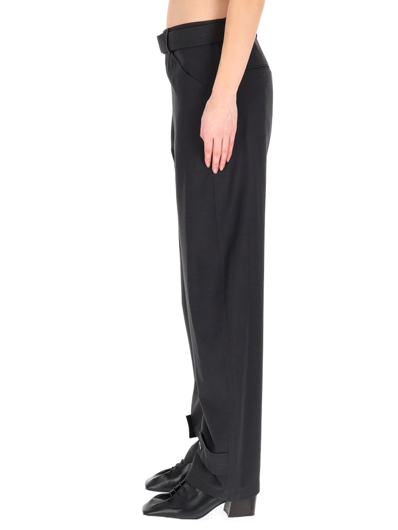 tailored pants with straight fit by Selfnex