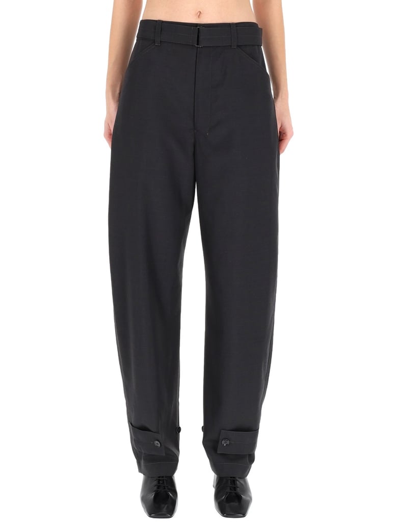 tailored pants with straight fit by Selfnex