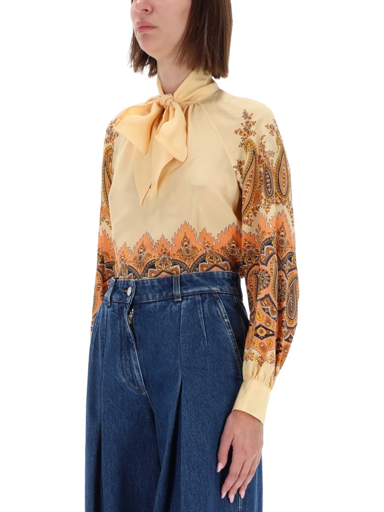 blue printed top by Selfnex