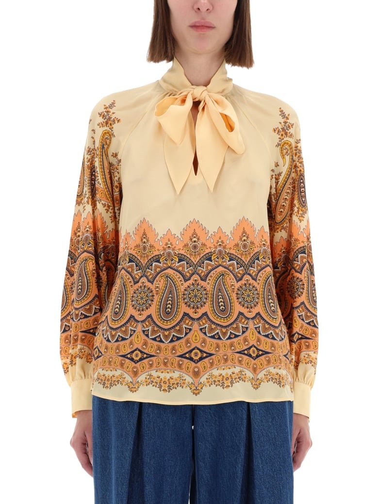 blue printed top by Selfnex