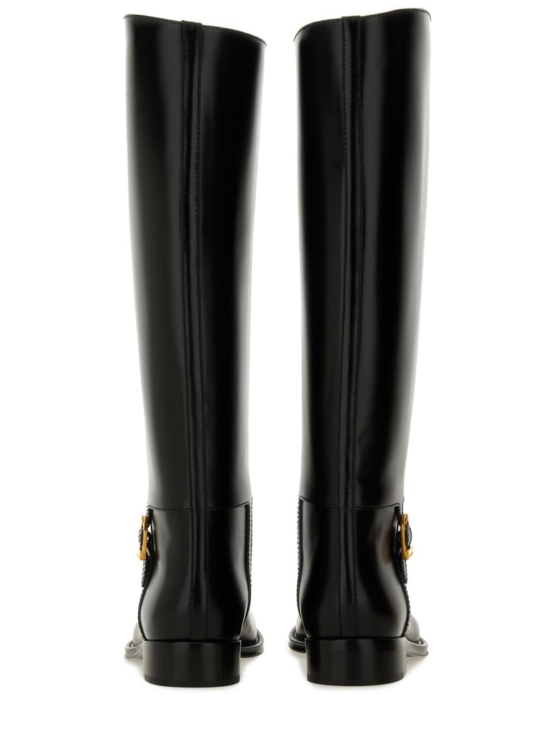 calfskin black boots by Selfnex