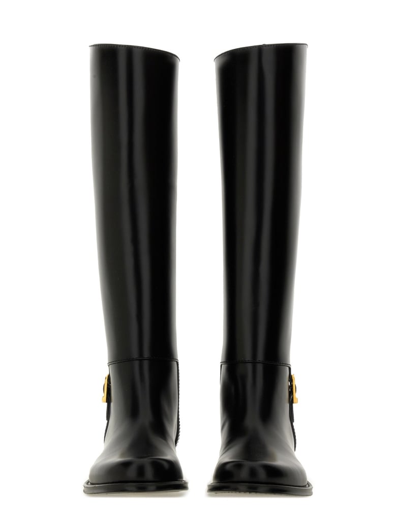 calfskin black boots by Selfnex