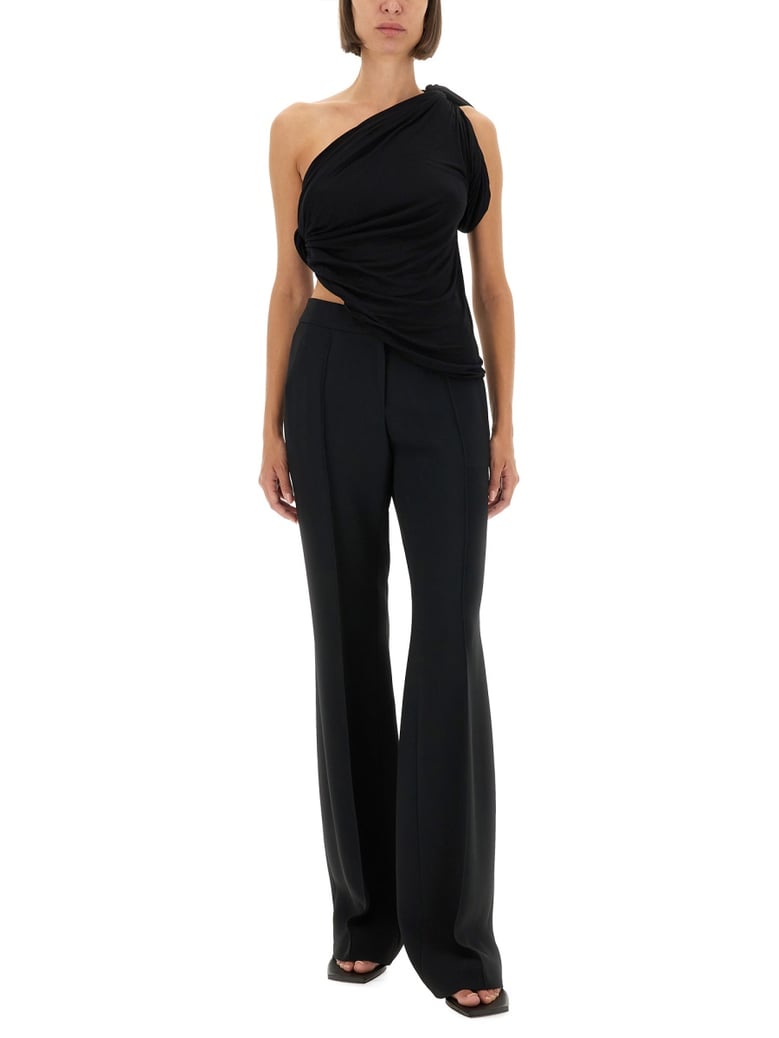 draped one-shoulder top by Selfnex