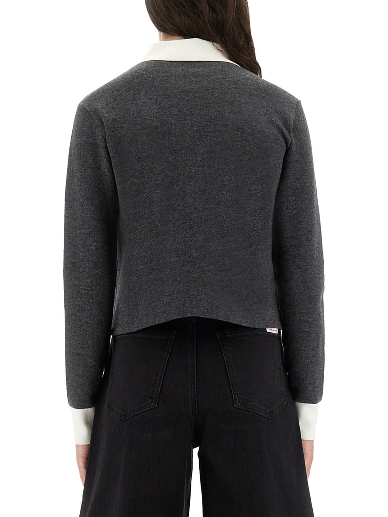 cardigan with contrasting collar by Selfnex