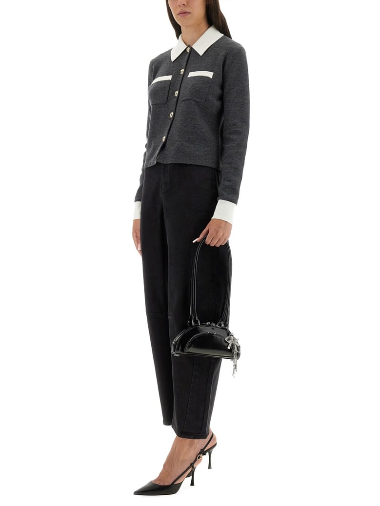 cardigan with contrasting collar by Selfnex
