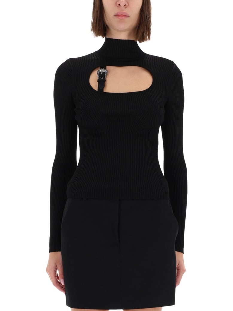 ribbed top with buckle by Selfnex