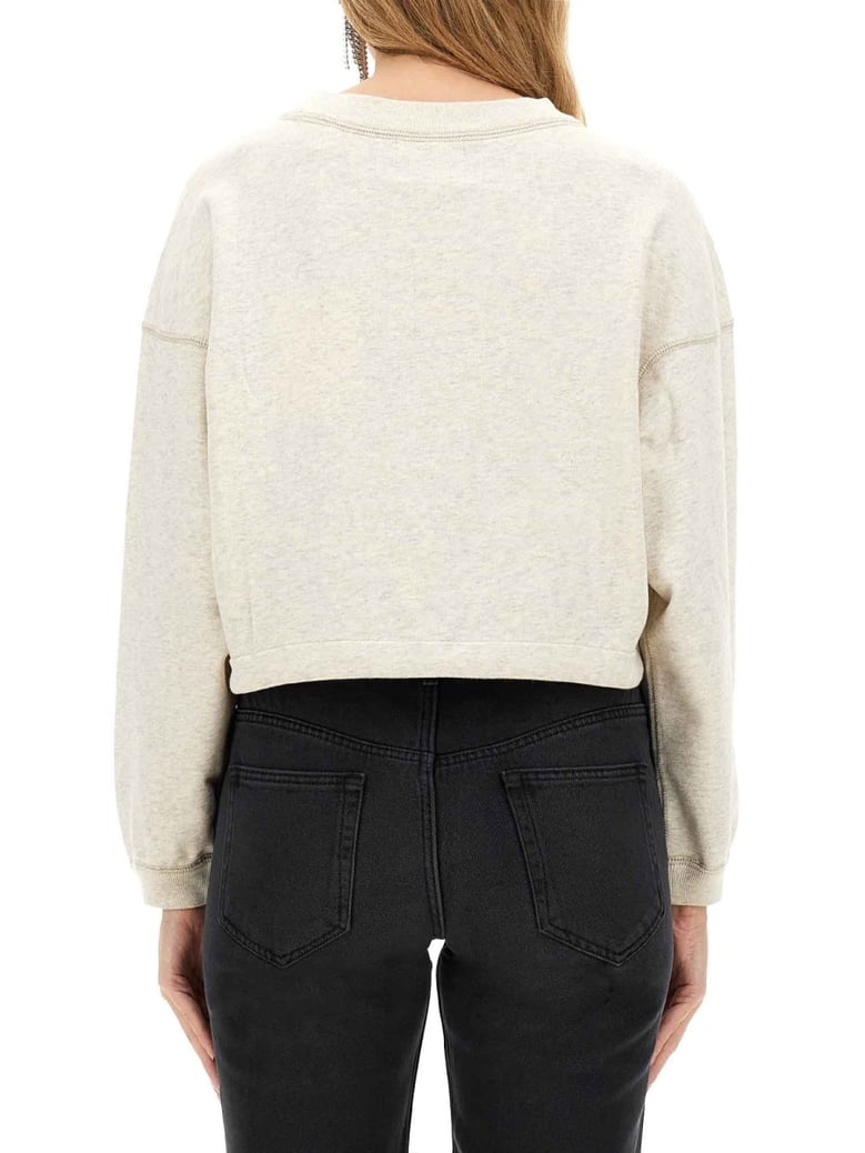 cropped beige sweatshirt by Selfnex