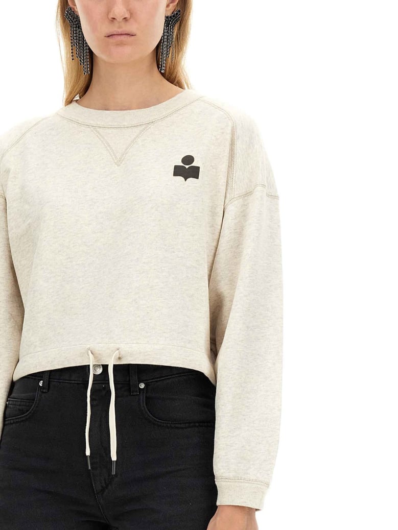 cropped beige sweatshirt by Selfnex