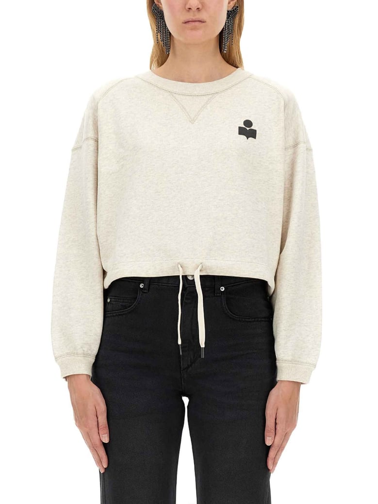 cropped beige sweatshirt by Selfnex