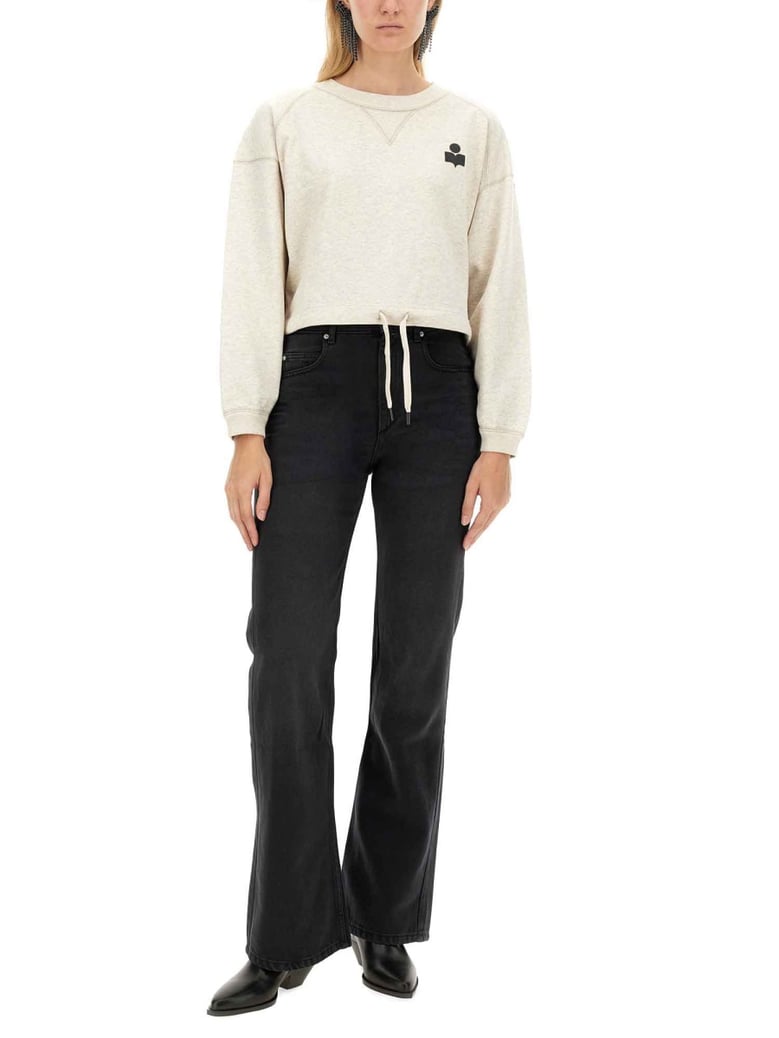 cropped beige sweatshirt by Selfnex