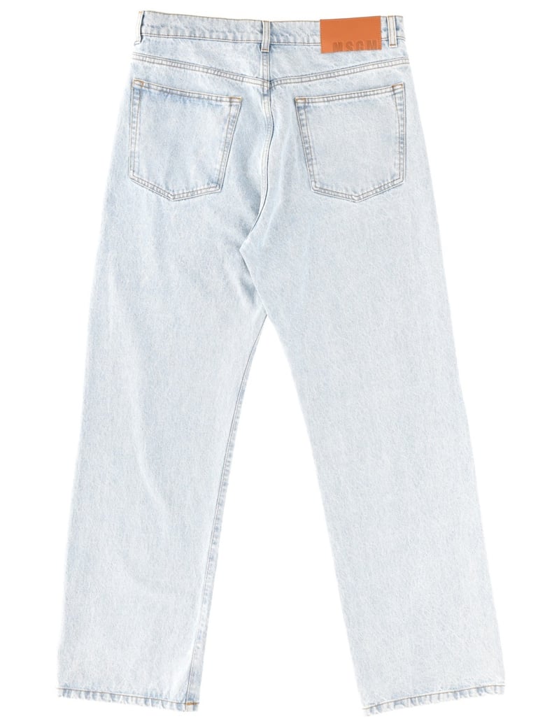 jeans with embroidered logo by Selfnex