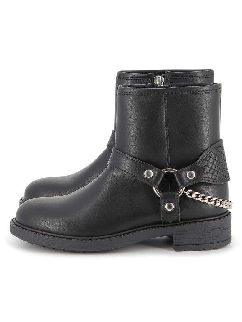 boots black leather by Selfnex