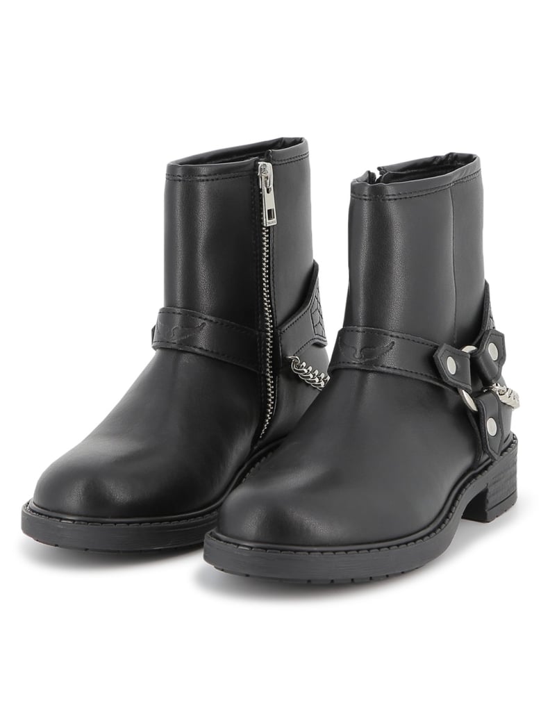 boots black leather by Selfnex