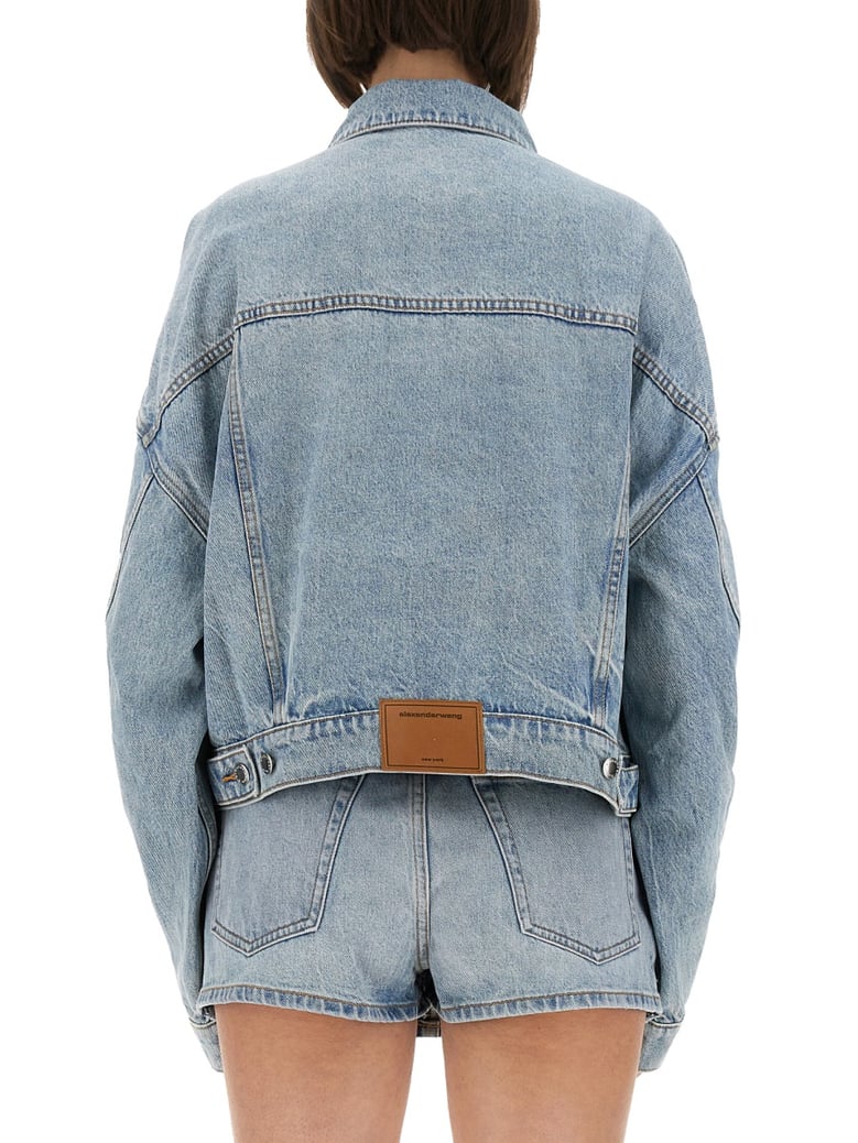 denim clip-on trucker jacket by Selfnex