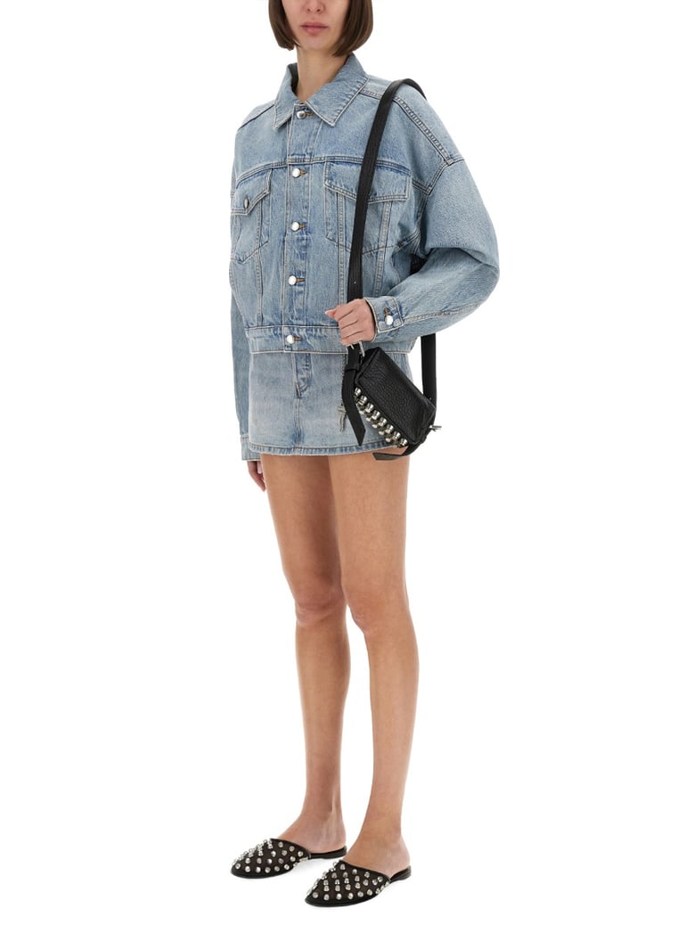 denim clip-on trucker jacket by Selfnex