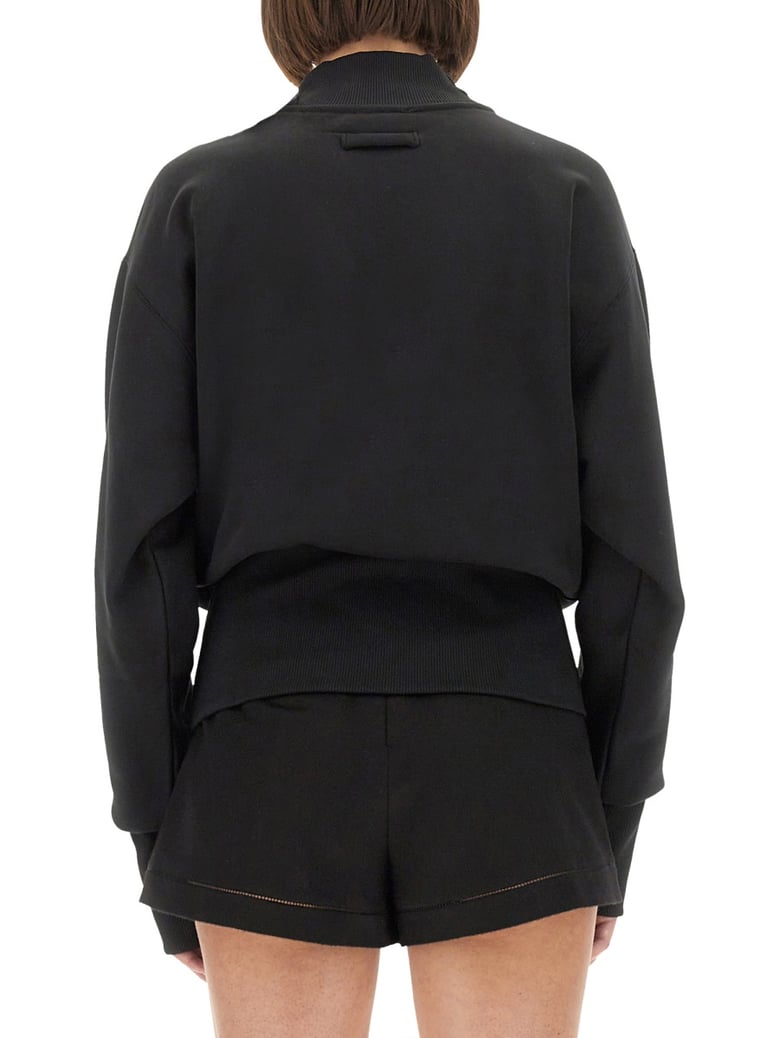 cropped black sweatshirt by Selfnex