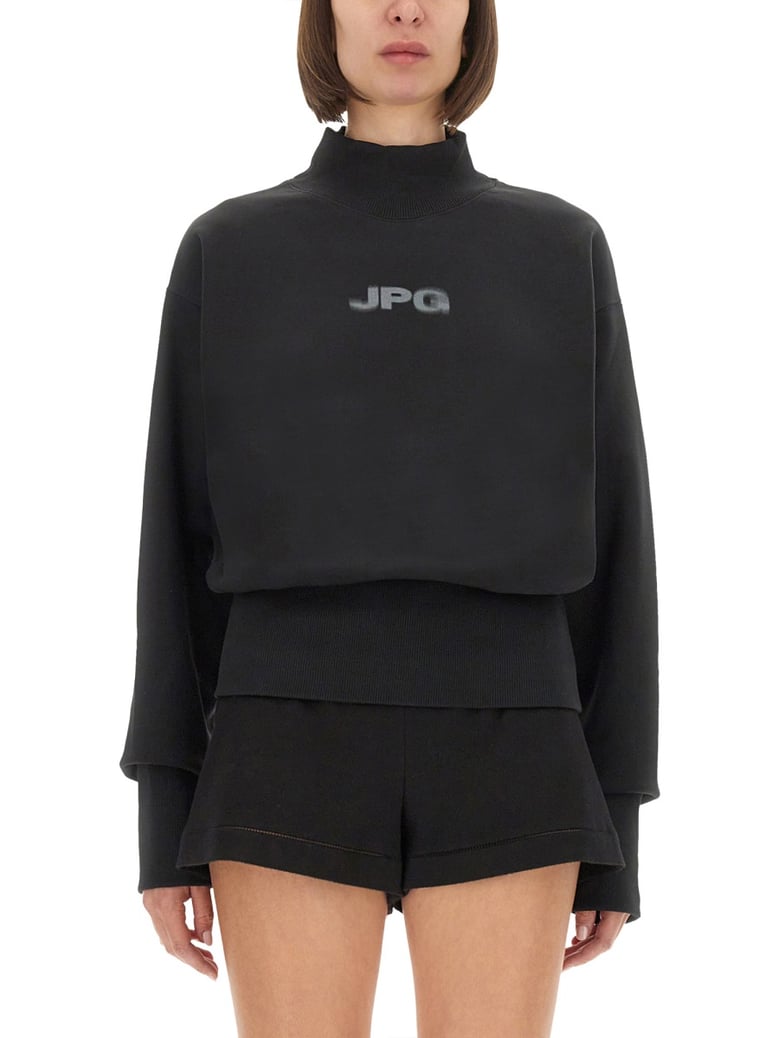 cropped black sweatshirt by Selfnex