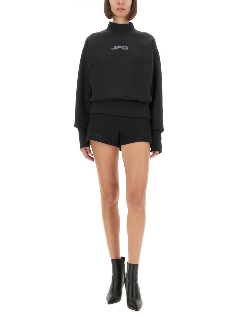 cropped black sweatshirt by Selfnex