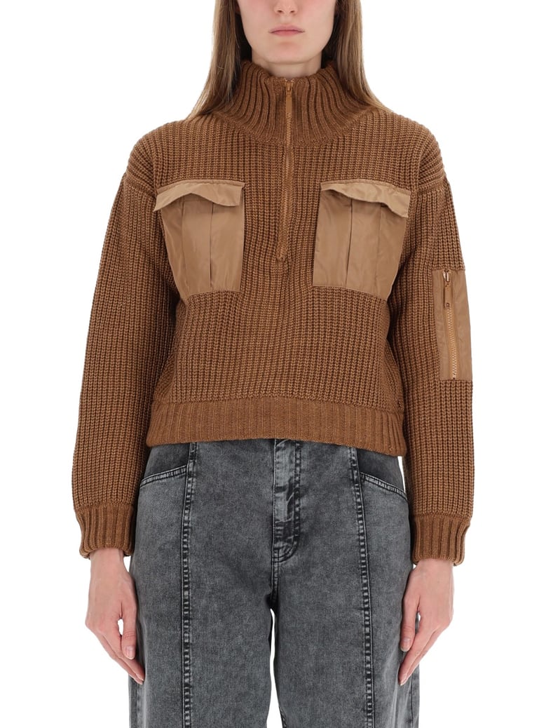 clyde sweater in brown by Selfnex