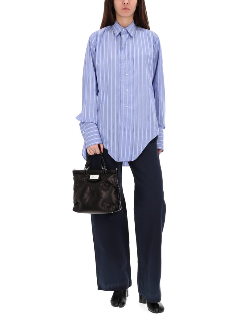 herringbone wide leg pants by Selfnex