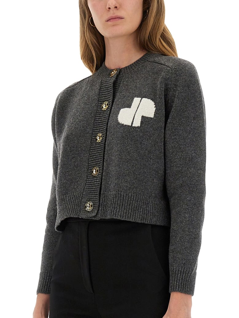 cropped cardigan with logo by Selfnex