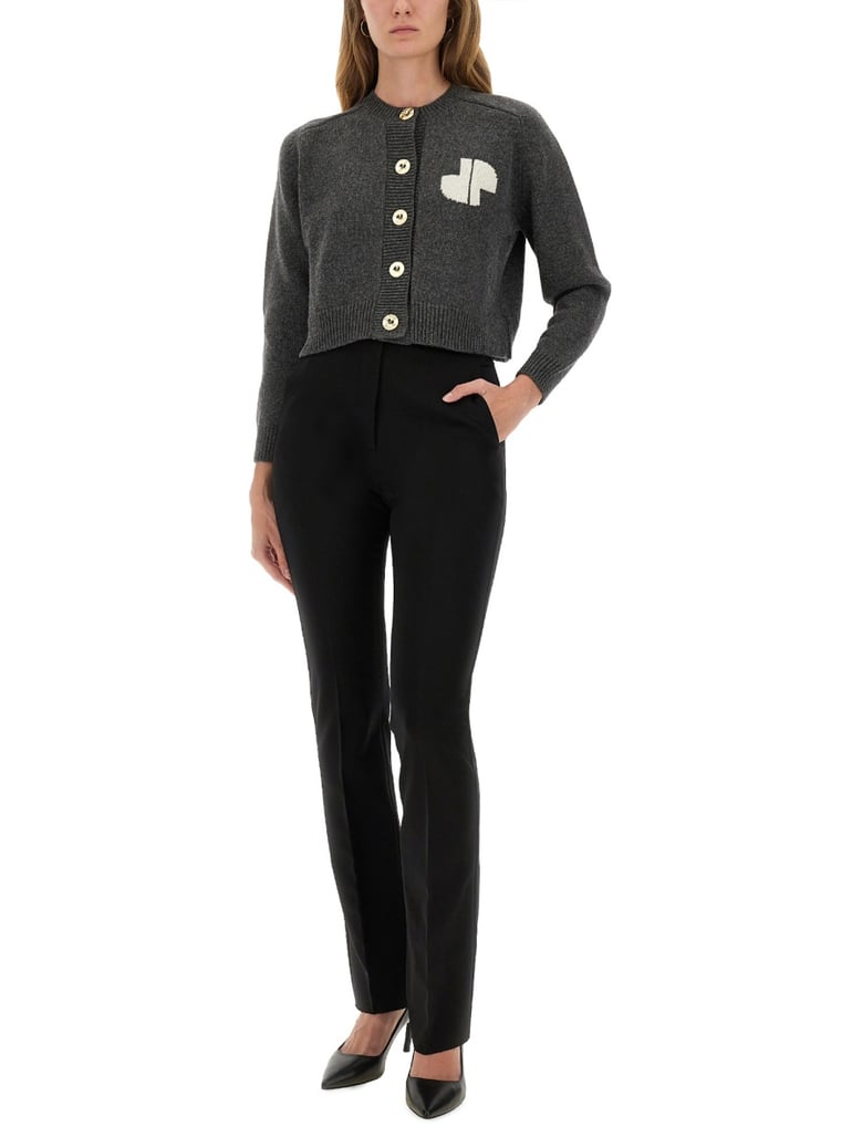 cropped cardigan with logo by Selfnex