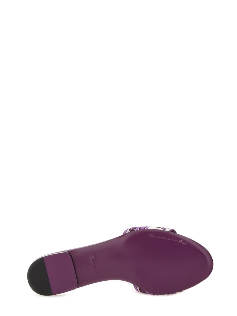 slide sandal with embroidery by Selfnex