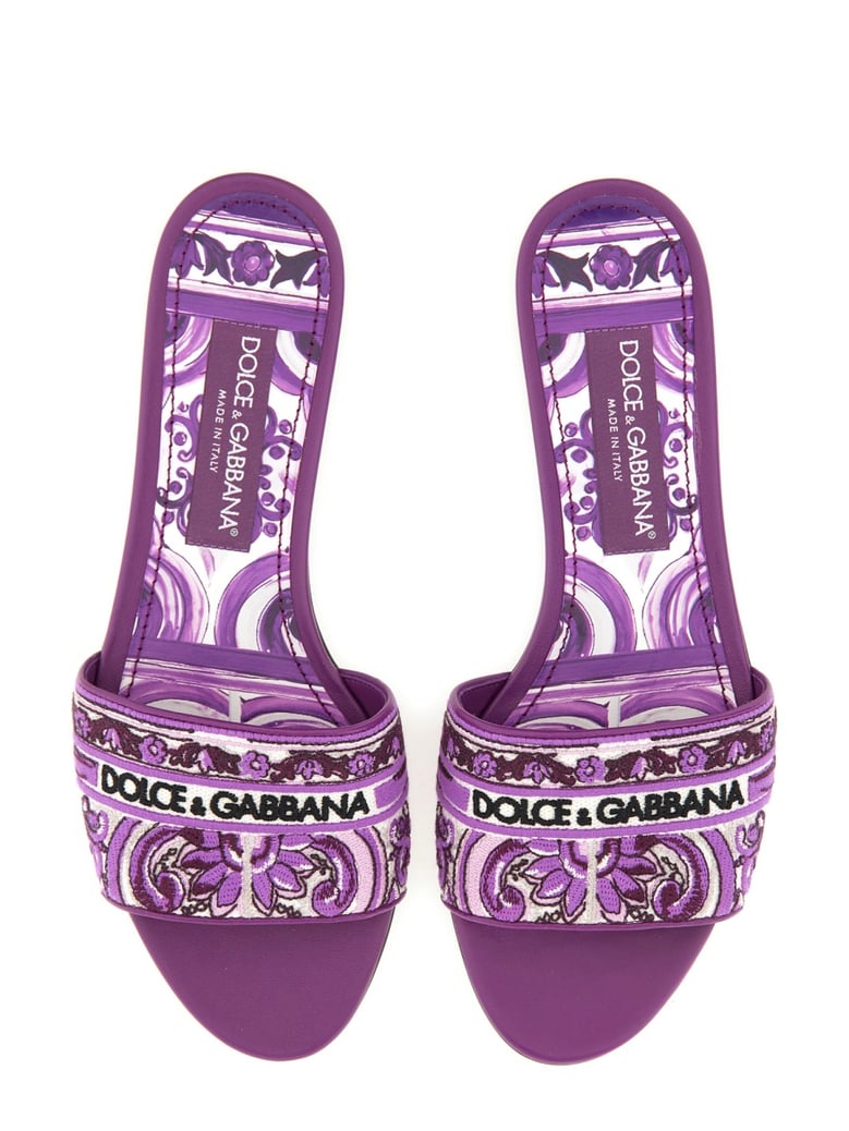slide sandal with embroidery by Selfnex