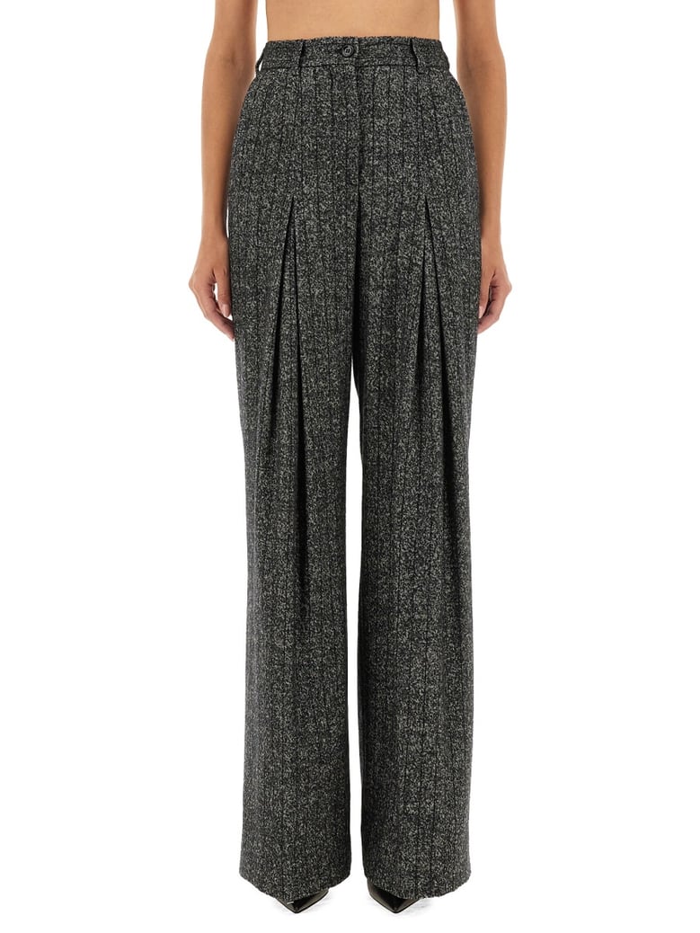 striped wool pants by Selfnex
