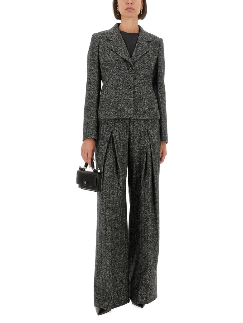 striped wool pants by Selfnex