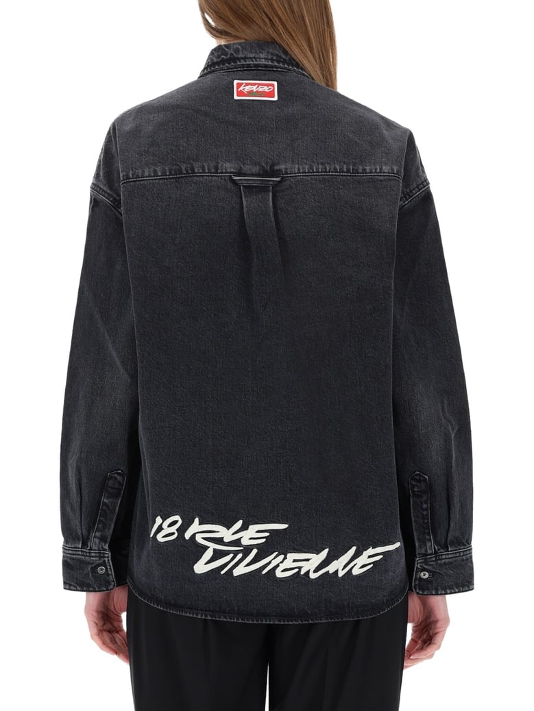 workwear shirt with kenzo x futura 2000 embroidery by Selfnex