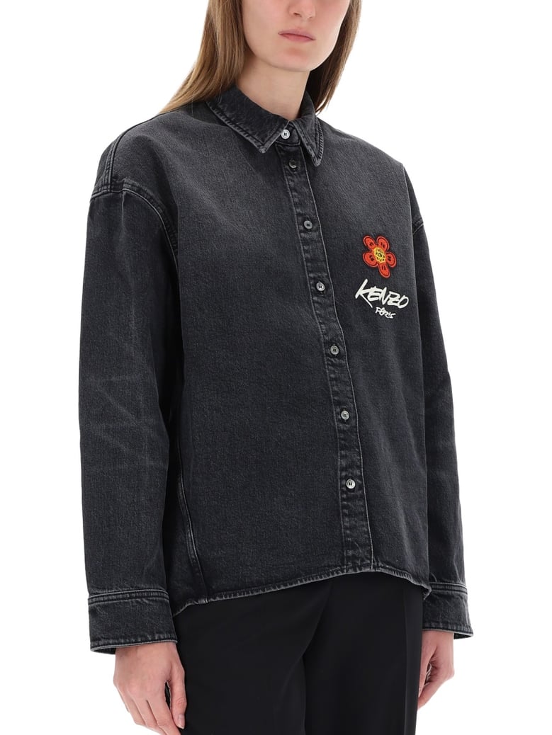 workwear shirt with kenzo x futura 2000 embroidery by Selfnex