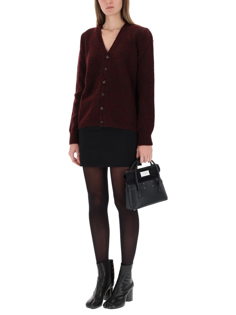 wool cardigan in bordeaux by Selfnex