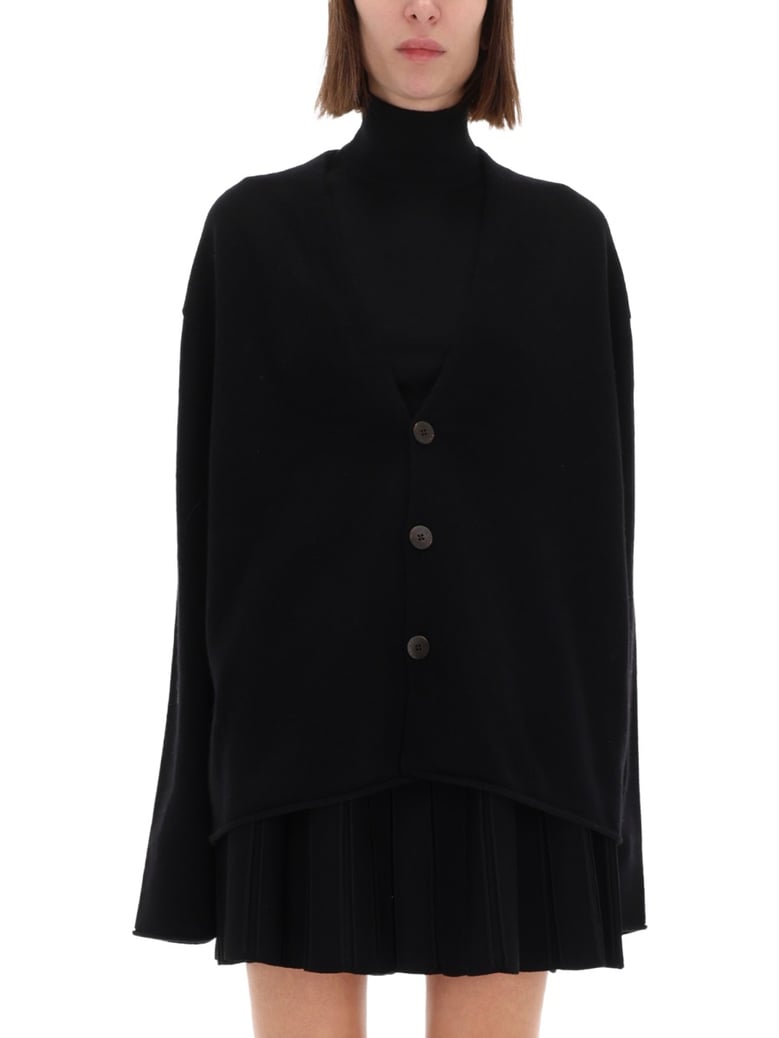cashmere cardigan in black by Selfnex