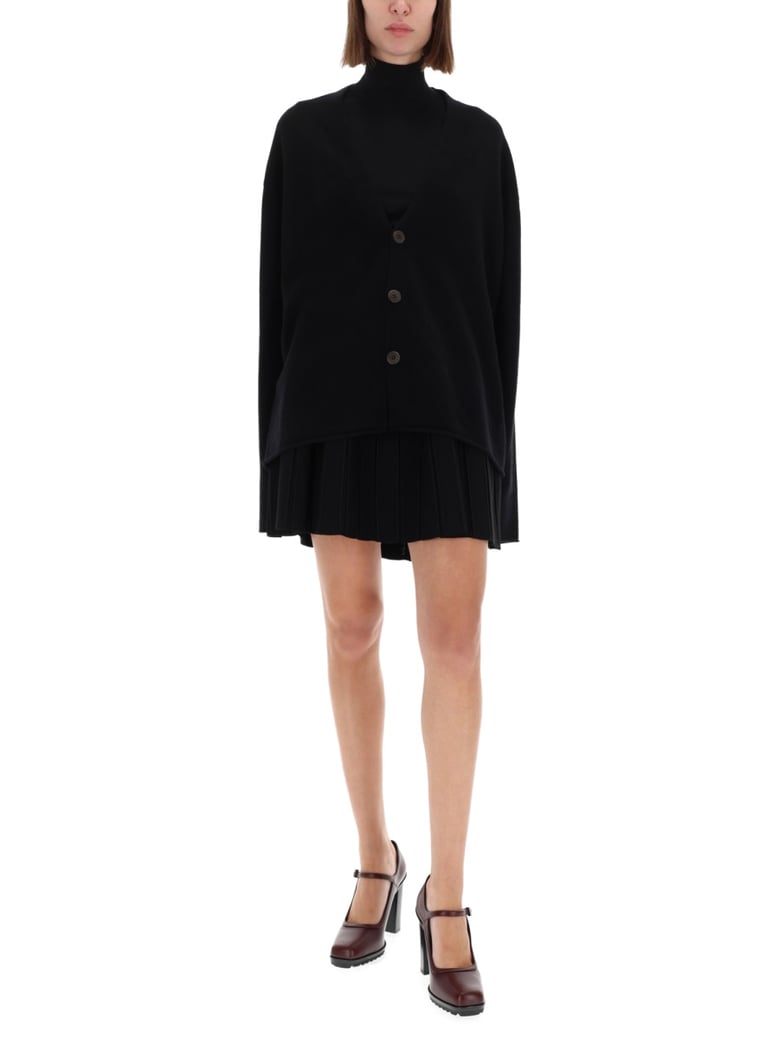 cashmere cardigan in black by Selfnex