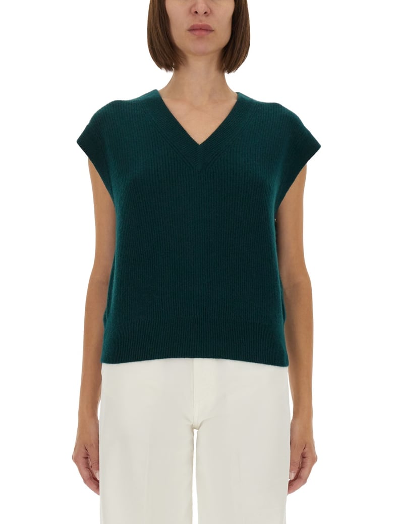 ribbed knit vest by Selfnex