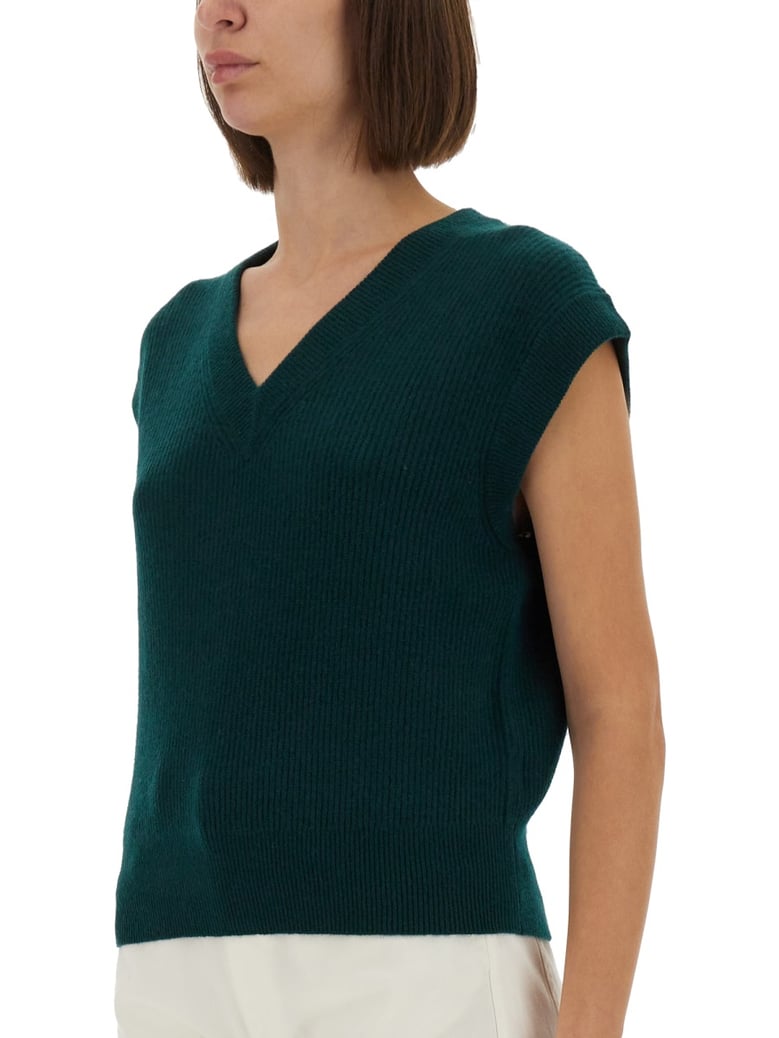 ribbed knit vest by Selfnex
